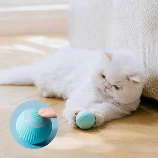Rotating Cat Toy Ball, Interactive Cat Toys Rechargeable Rotating Ball with LED - Noxkart