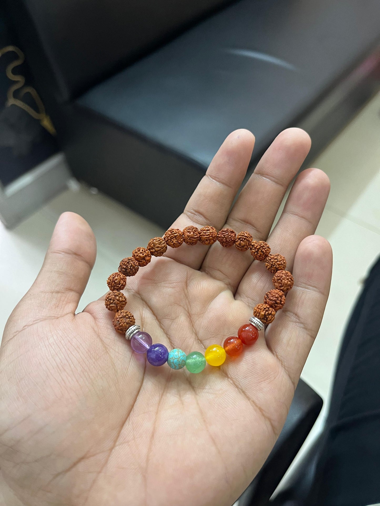 7 Chakra Rudraksha Bracelet - Noxkart