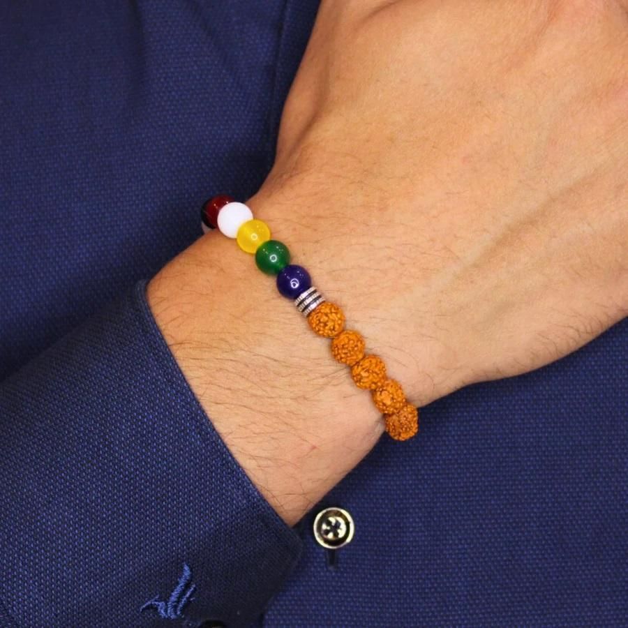 7 Chakra Rudraksha Bracelet - Noxkart
