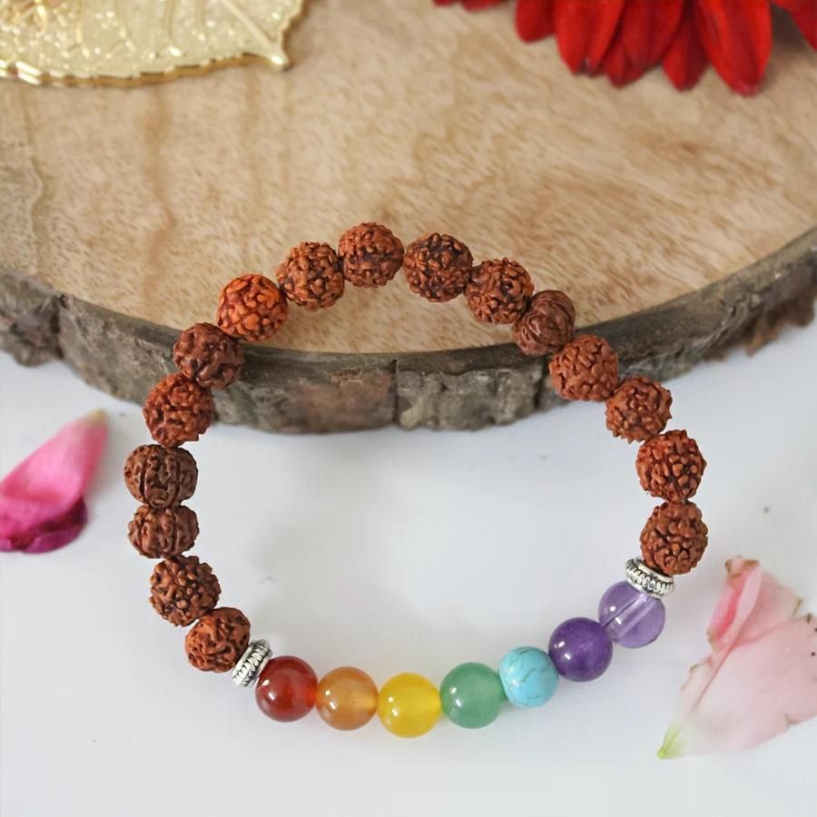 7 Chakra Rudraksha Bracelet - Noxkart