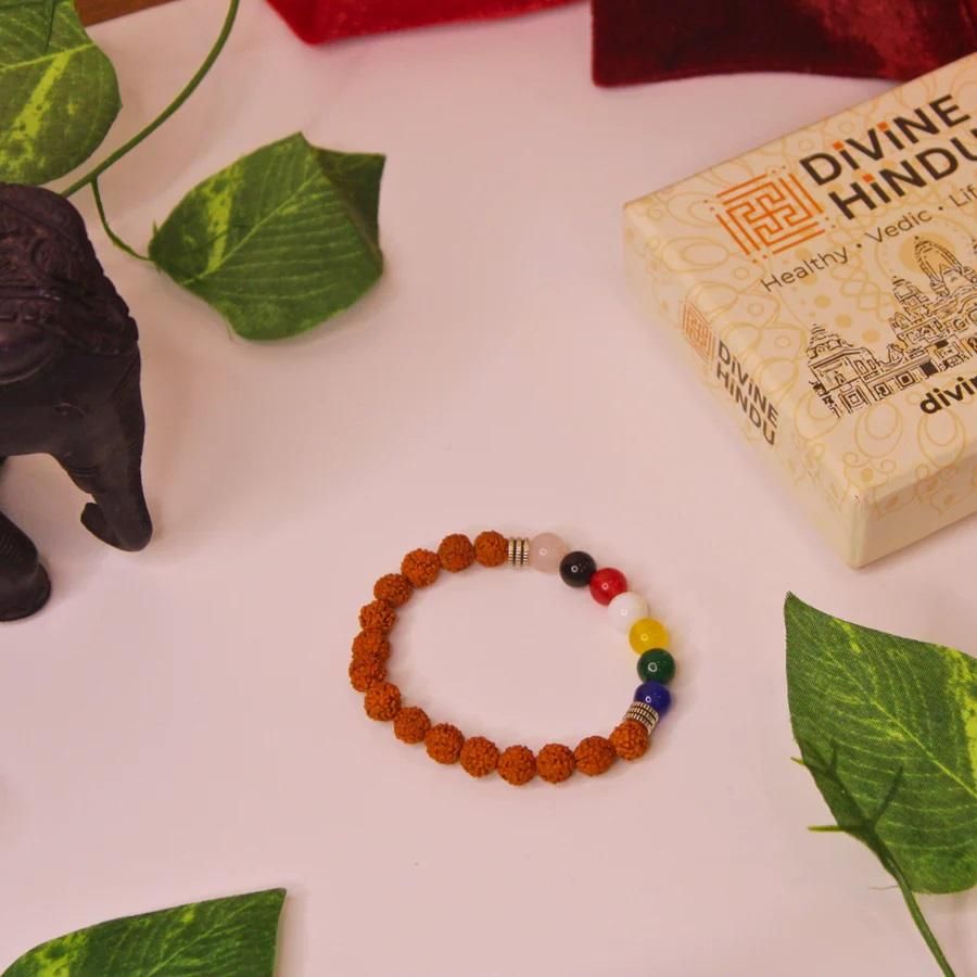 7 Chakra Rudraksha Bracelet - Noxkart