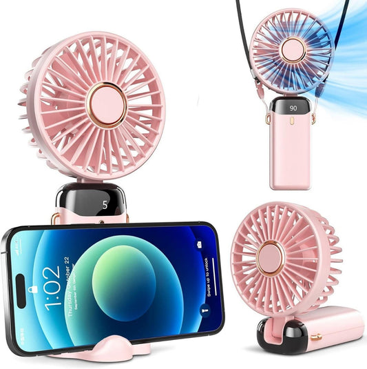 Portable Handheld Fan, Battery Operated Fan with LED Display - Noxkart
